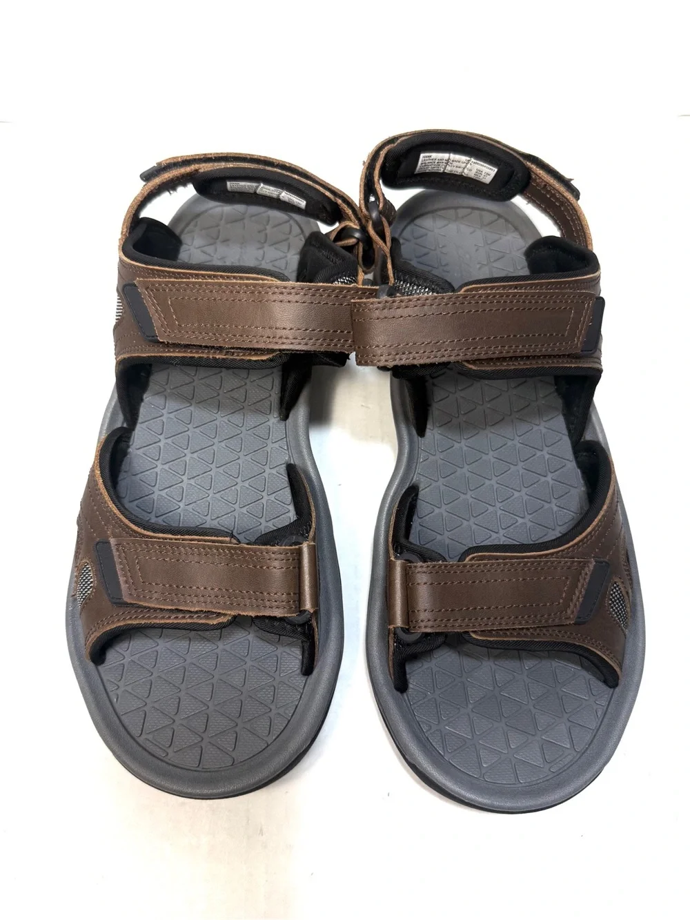 NEW Eddie Bauer Men’s Hank Sporty River Sandal Dual Straps Brown Leather Size 13